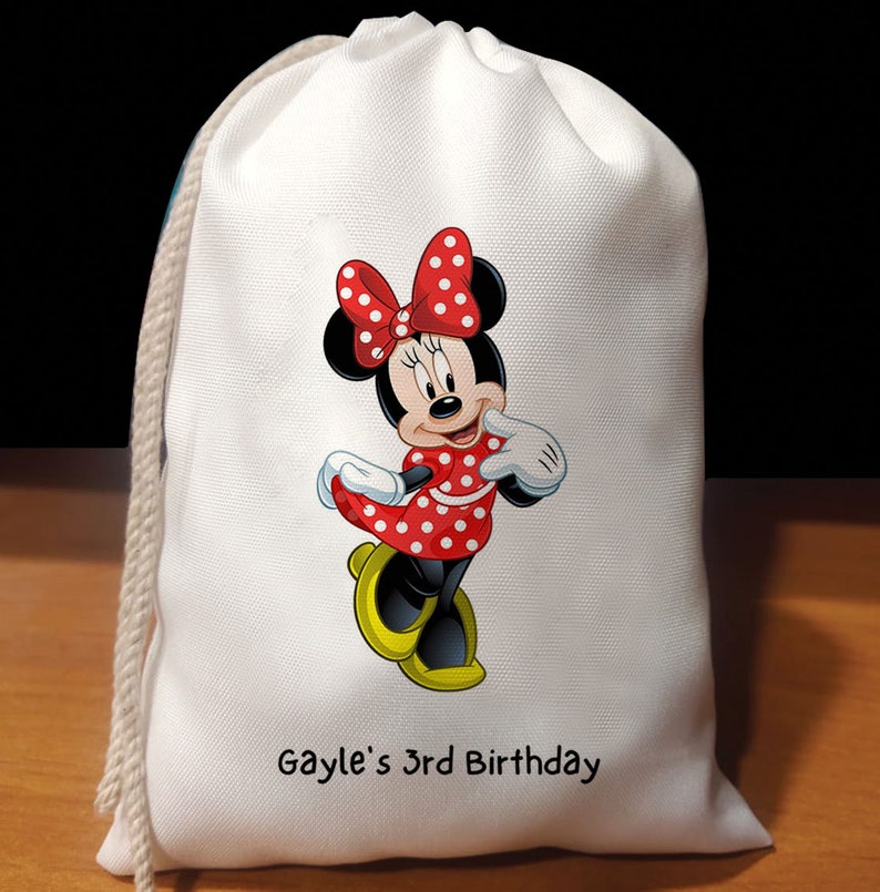 Minnie Mouse Inspired Favor Bags Personalized Birthday Party Bags