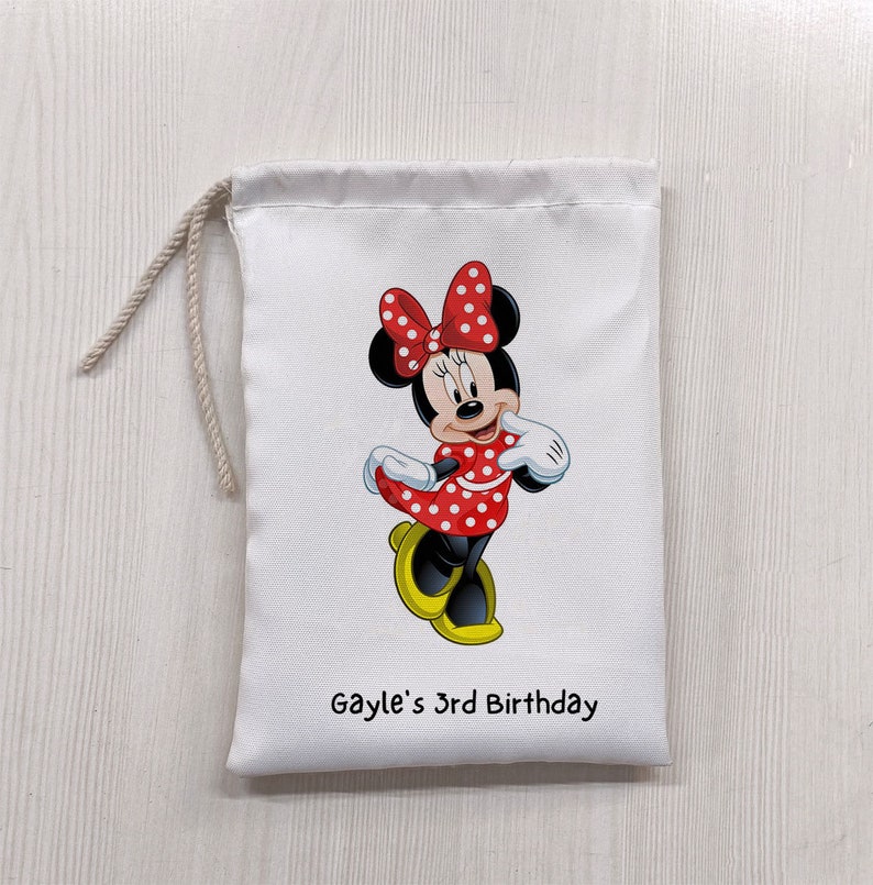 Minnie Mouse Inspired Favor Bags Personalized Birthday Party Bags