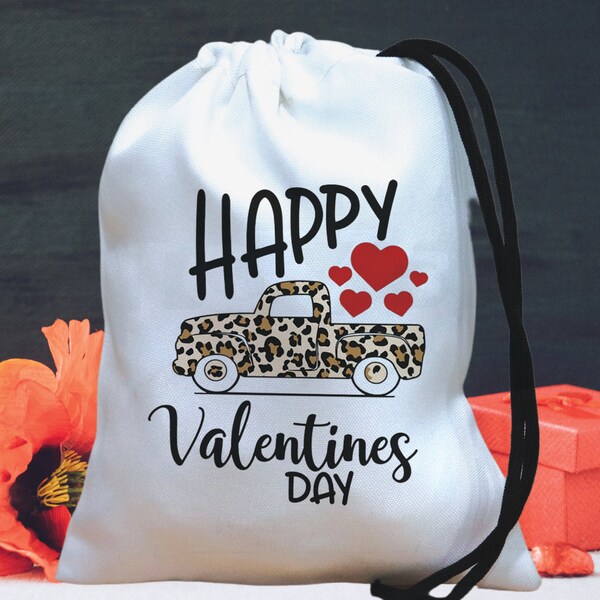 Custom Happy Valentine Favor Bags - Crazy Jeep Lover Gift Bags - Gift for Boyfriend - Happy Valentines Day Gifts - Couples Gift Treat Bags