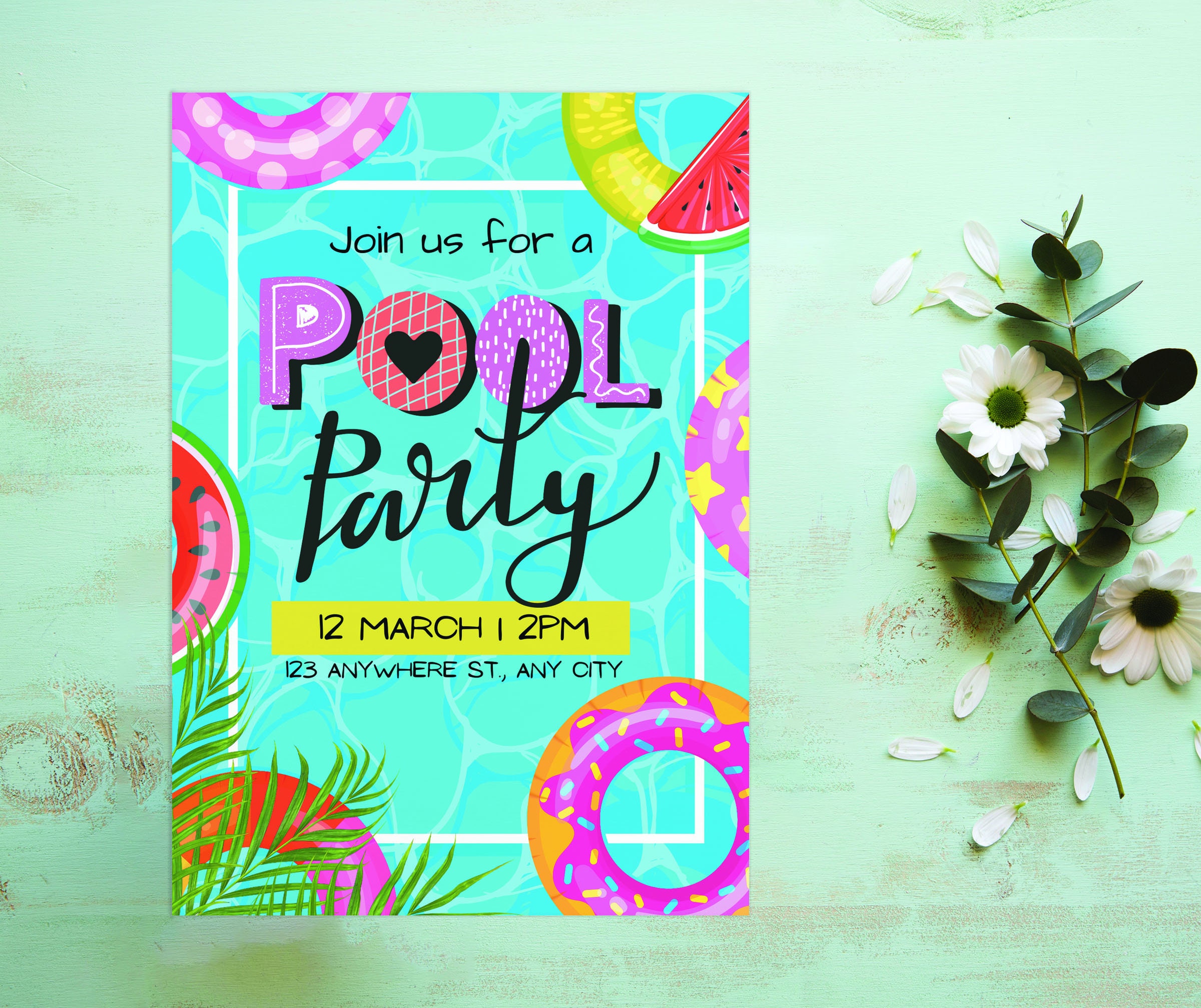 personalized-acrylic-pool-party-invitation-join-for-a-pool-etsy
