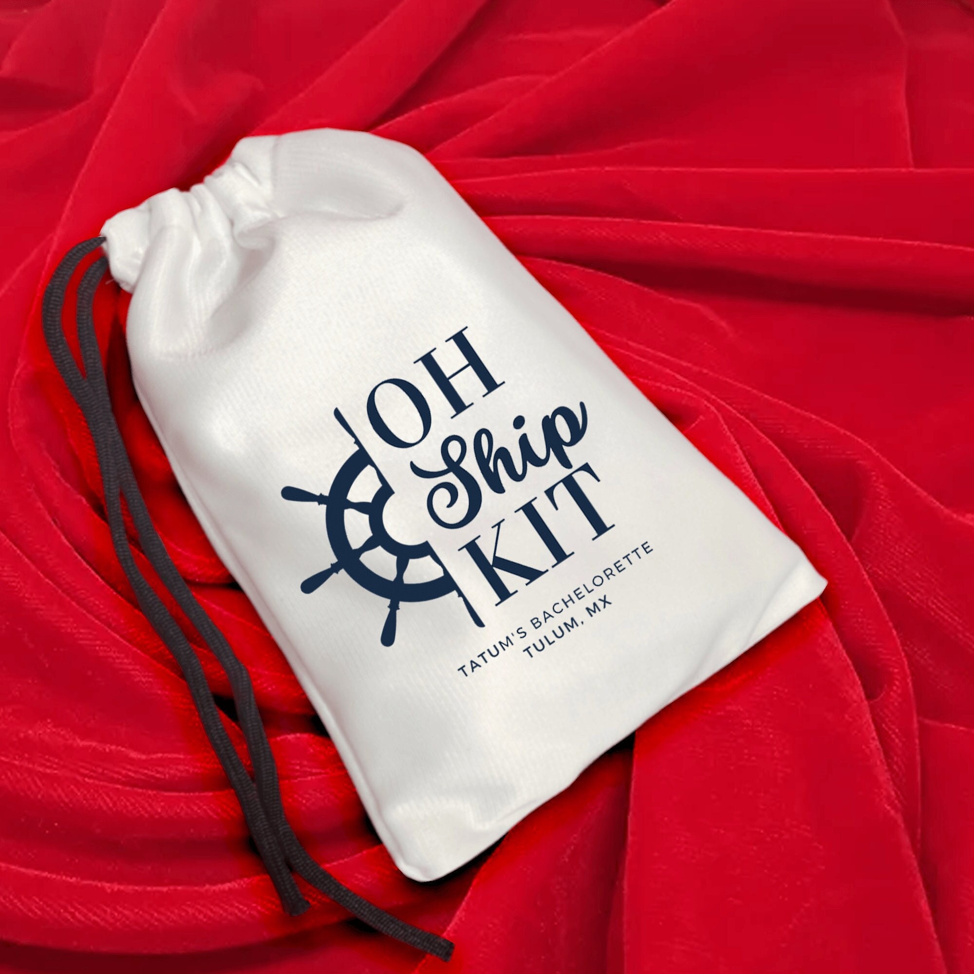 Oh Ship Kit - Bachelorette Party Favor Bag - Cruise hangover kit - Gift Bag - Oh Shit Kit Gift favor bag - UV Printing Party Favor Treat Bag