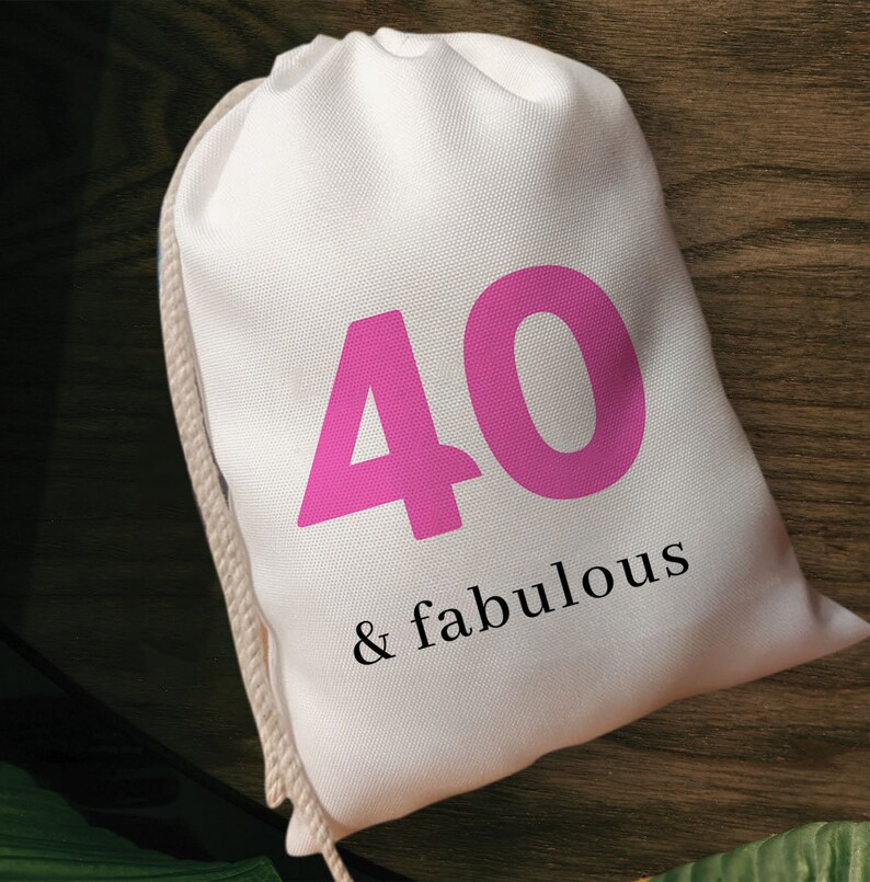 40th Birthday Party Bags 40 and Fabulous Hangover Kit Personalized