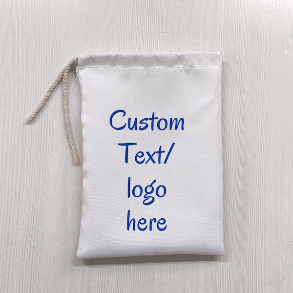 Personalize Drawstring Bag With Logo  - Business Logo Bag - Custom Company Favor - Business Party Favor - Custom wedding logo bags