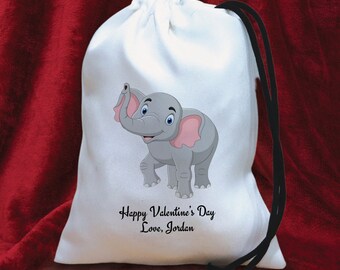 Personalized Lover's day Favor Bags - Cute Elephant Love Sign Bags - Love Text Gift Bags - Kitchen Essential  Bags - Gift Bag for Couples