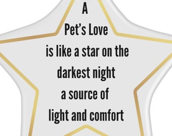 Pets' Love Memorial Ornament For Pet Owners Pet Lovers, As a Supportive Gift For the Bereaved