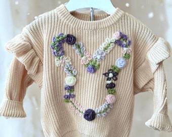 Embroidered Bunny Sweater