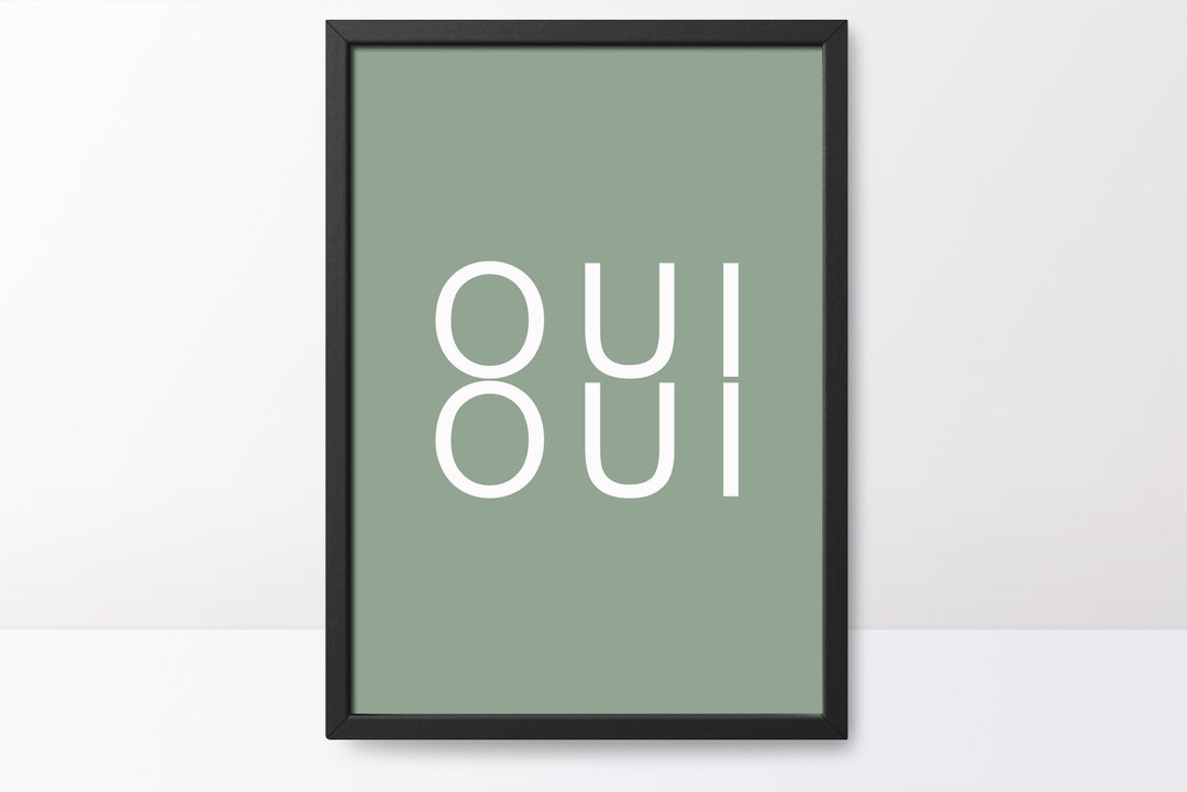 Oui Oui Print Oui Oui Poster Typography Print Typographic - Etsy