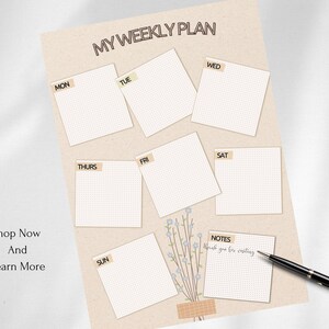 Printable Weekly Schedule Template Planner Aesthetic Ideas Planner ...
