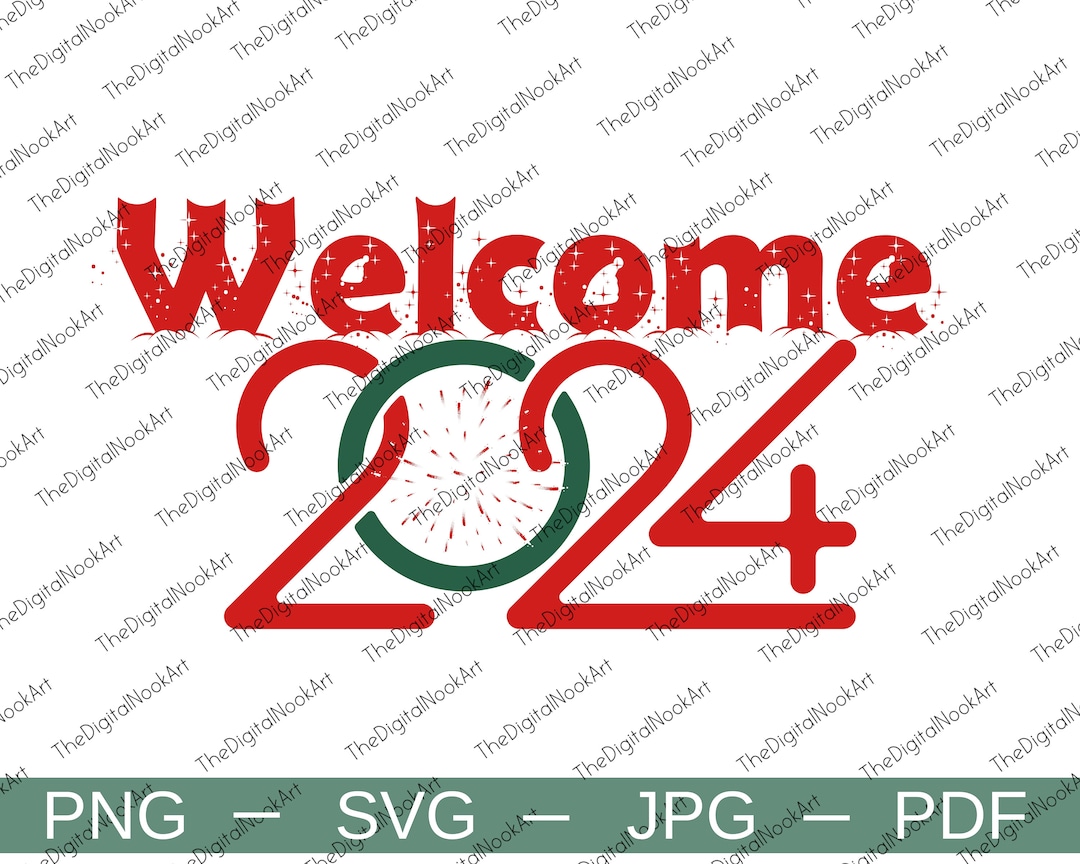 2024 Svg Files Christmas SVG Cut File for Circut Hello 2024