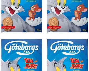 4 Stk. Göteborgs Kex Tom Und Jerry, Shaped Crackers - 175 Gramm