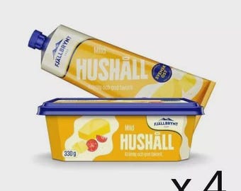 Fjällbrynt Cream Cheese Hushåll 4-pack (4x250 grams) - Cheese in tube