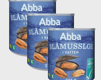 Abba Blue Mussels in Water - 3 cans, 225 grams each