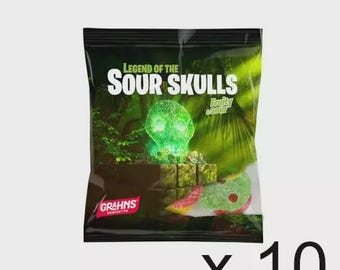 Grahns Legend of the Sour Skulls 10-pack (10x50 grams) - Swedish Candy
