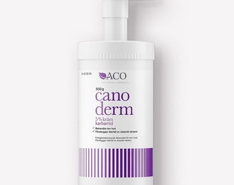 ACO Canoderm 5 % d'urée et de carbamide, crème hydratante 500 g, fabriquée en Suède