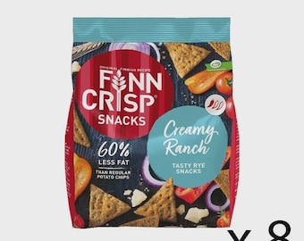 Finn Crisp Snacks, Creamy Ranch 8-pack (8x150 grams) - Finnish Crispbread