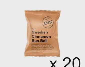 Dig Organic Swedish Cinnamon Bun Ball 20-pack (20x25 g) - Swedish Fika