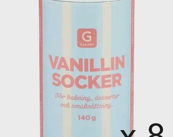 Garant Vanilla Sugar 8-pack (8x140 grams) - Swedish Sweetener