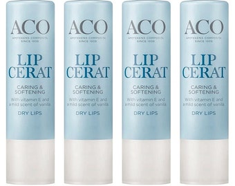 6 stuks ACO Lip Cerat, ACO Gezicht Lippenbalsem - 5 ml