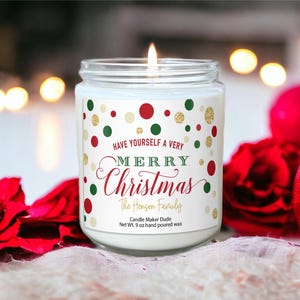 Personalized Christmas Candle Gifts, Christmas Presents and Gifts