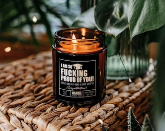 Funny Graduation Candle Gift - Proud Of You: Over 40 Scents, Veteran Made