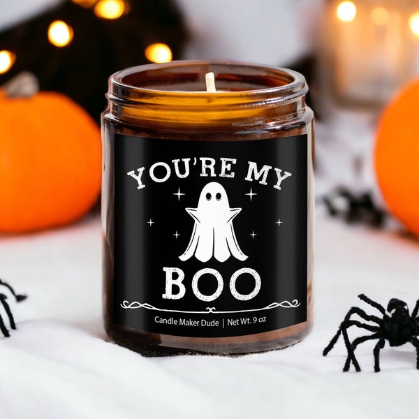 You're My Boo Halloween candle, Fall candle decor, Halloween decor, Cute candles, fall scented candles gift funny candles for him or her