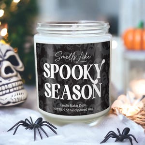 Smells Like Spooky Season Halloween Candle, Fall candle decor, Halloween decor, Cute candles, fall scented candles gift funny candles