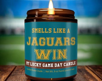 Smells Like a Jaguars Win Candle, Jacksonville Jaguars Candle, Game Day Decor, Funny Jaguars Fan Gift, Lucky Jaguars Candle, Unique