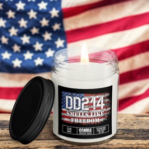 DD214 Military Retirement Candle Gift For Him, Veteran Men&#39;s Funny Candle Gift Ideas, Veteran Owned Business, Father&#39;s Day Gift Ideas