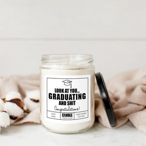 Graduation Candle Gift, Funny Grad Gift for Her, Best Friend Gift, High School Graduation, College Graduation, Gift for him image 1