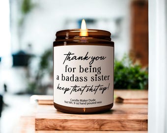 Sister candle, sister gift, sister birthday gift, sister candles, funny candles, funny candle for her, funny sister gift, gifts for her