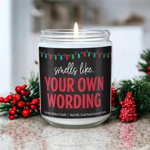 Gepersonaliseerde kerstkaars, aangepast cadeau, kousvuller, propcadeau, geheime kerstman, kerstvakantie, uniek cadeau voor hem of haar