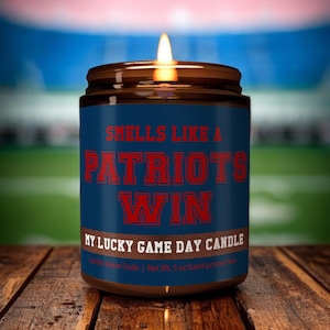 Smells Like a Patriots Win Candle, New England Patriots Candle, Game Day Decor, Funny Patriots Fan Gift, Lucky Patriots Candle Unique