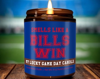 Smells Like a Bills Win Candle, Buffalo Bills Candle, Game Day Decor, Funny Bills Fan Gift, Lucky Bills Candle, Unique