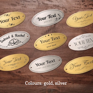 Oval Metal Tag: benutzerdefinierte Aluminiumplatte mit Klebstoff oder Schrauben