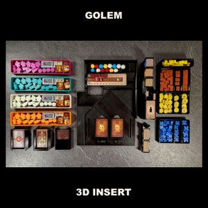 GOLEM All In incl. Deluxe Resources and Promos - Board Game Insert (Insert, Inlay, Organizer)