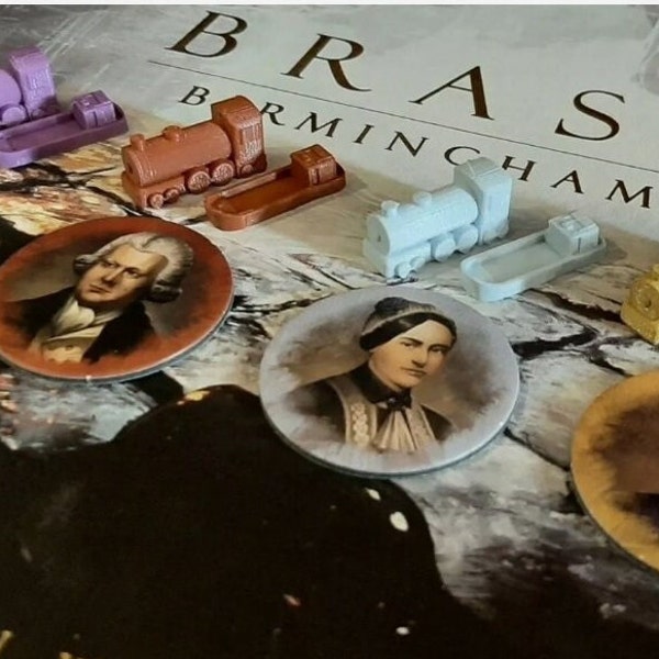 BRASS BIRMINGHAM / LANCASHIRE Deluxe connections 112 pieces (14 trains + 14 barges (ships) per color)