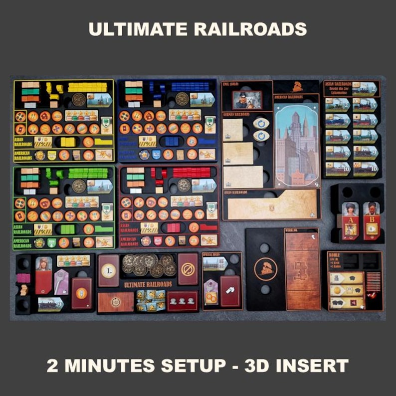Photo Insert In Train ULTIMATE RAILROADS Board Game Insert (inlay, Organizer) - Etsy