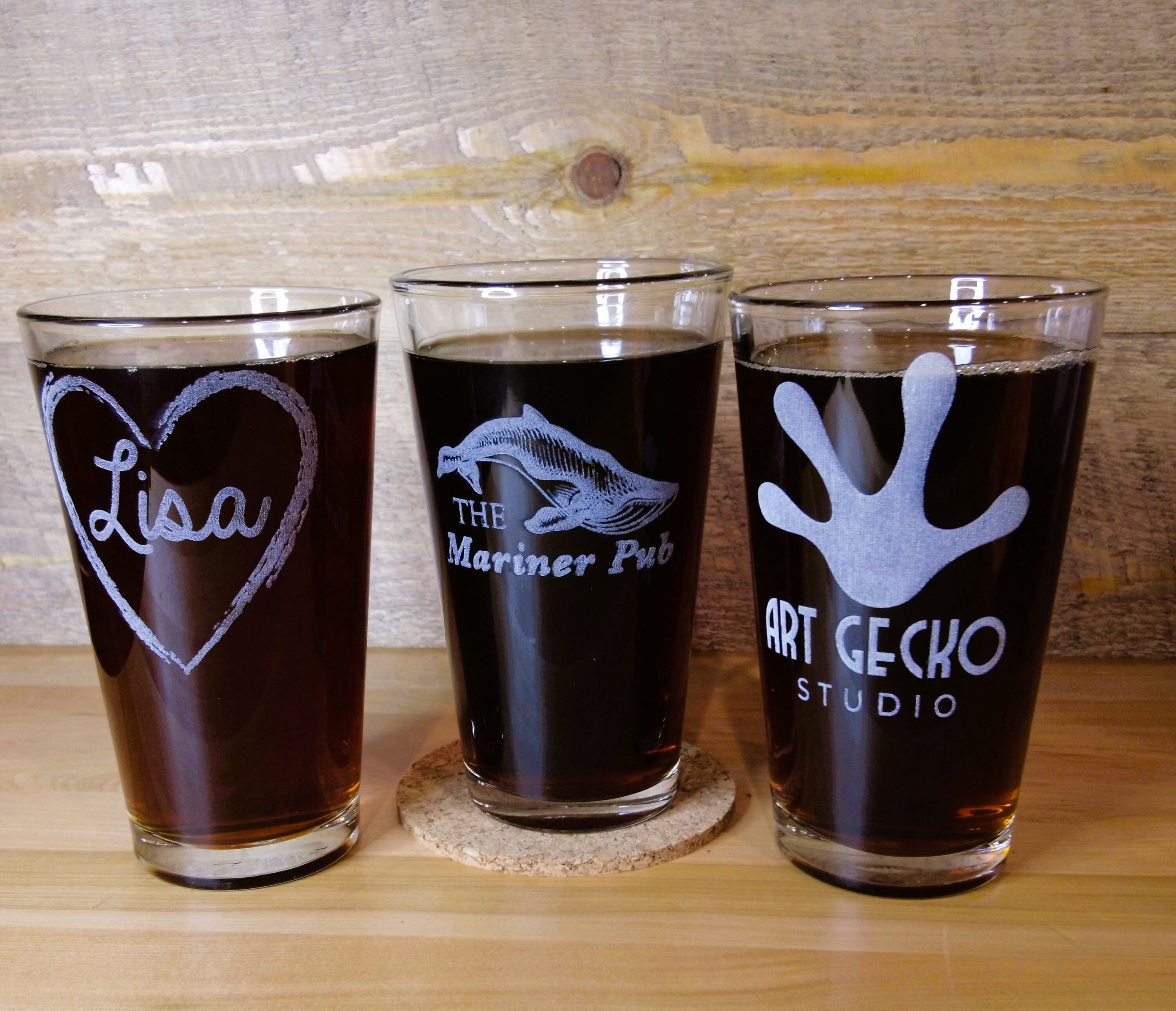 Personalized 16ounce Pint Glass Engraved Pint Glass Custom Etsy