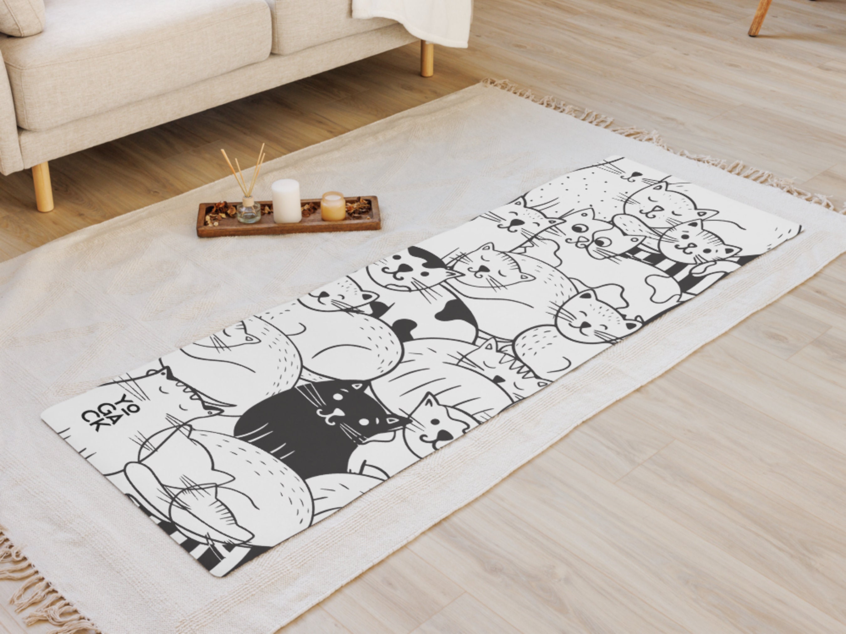 Discover 可愛い猫ちゃん フォームヨガマット ネコ 猫 動物 Cute Cat Foam Yoga Mats