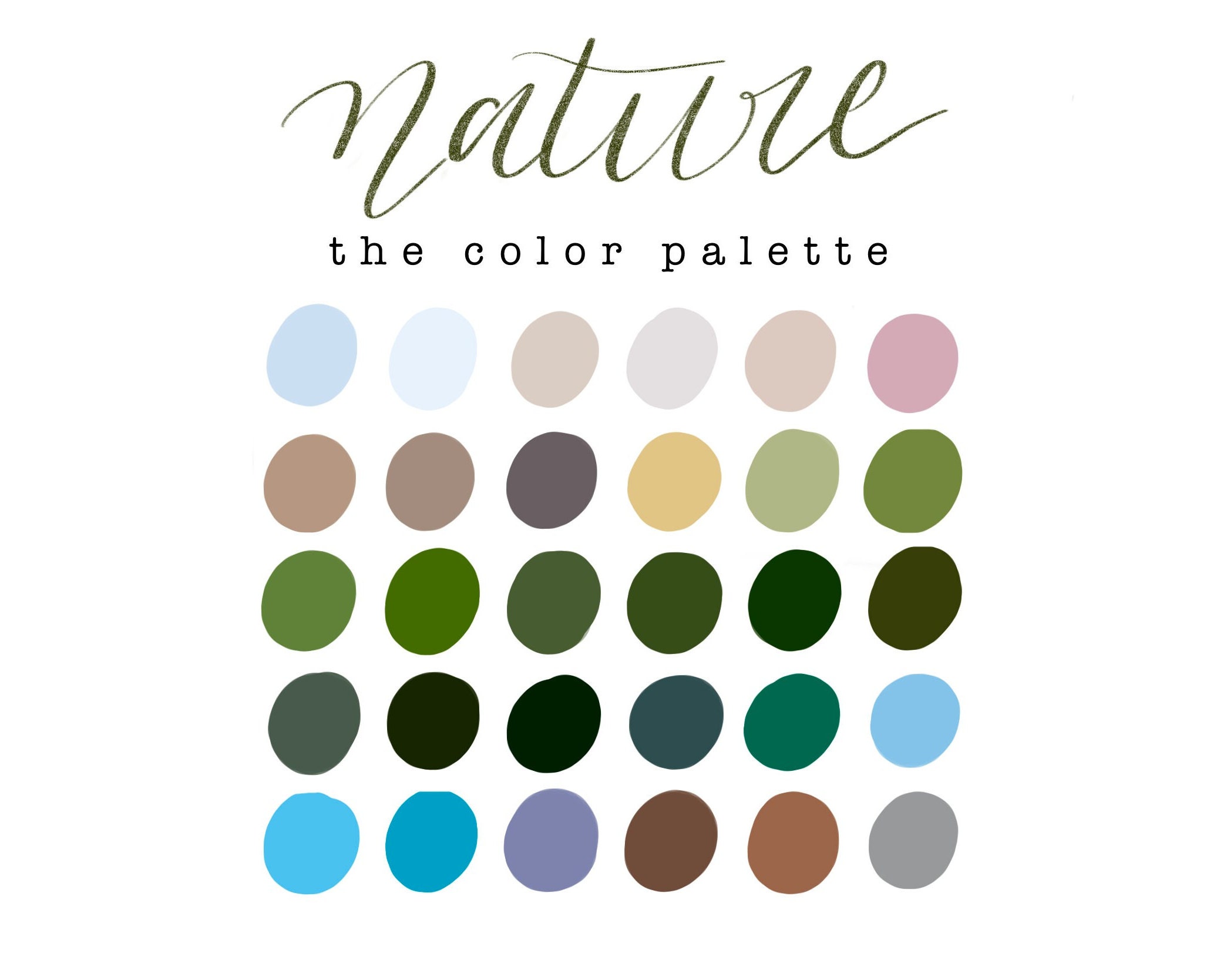 Nature Color Palette - Etsy