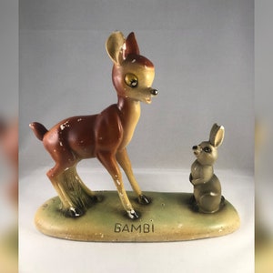Arnova Frankrijk gipsen Beeld Walt Disney Bambi 354 Vintage jaren 30-40 (104)