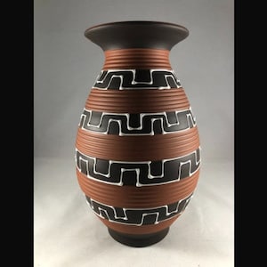 Terracota vaas Theodor Bogler & Rudi Stahl Handarbeit 114 25. (138)