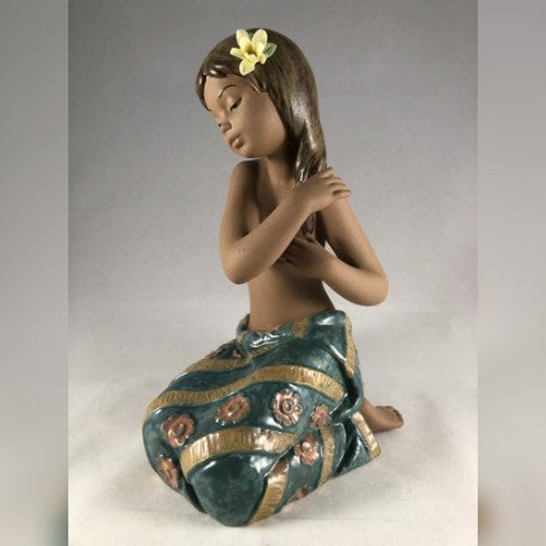 Prachtig porseleinen Lladro Tropical beeldje Daisa, Polynesian Girl (157)