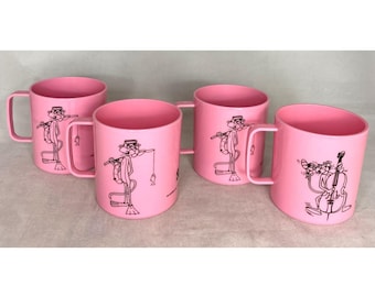 Caneca Mok de Plástico Pantera Cor de Rosa Sano 1985 (517)