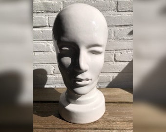 ヴィンテージセラミック製ヘッドホンスタンド：西ドイツ製マネキンの