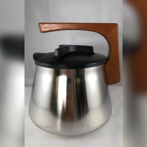 Design Theepot/koffiepot RVS Vintage,Axel Enthoven For Silvinox Demeyere Werkhuizen,Belgium 1971 (38)