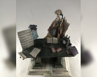 Adriano Colombo Lo Scricciolo, Sculptuur/beeldje Italië 1960 zeldzaam & uniek (143)