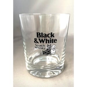 Black & White Scotch Whisky Glas Made in France (1070)
