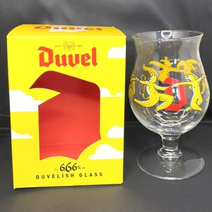 Duvel Duvelish 6,66 % Vol. Bierglas Moortgat Bier glas Belgisch Speciaal bier (966)