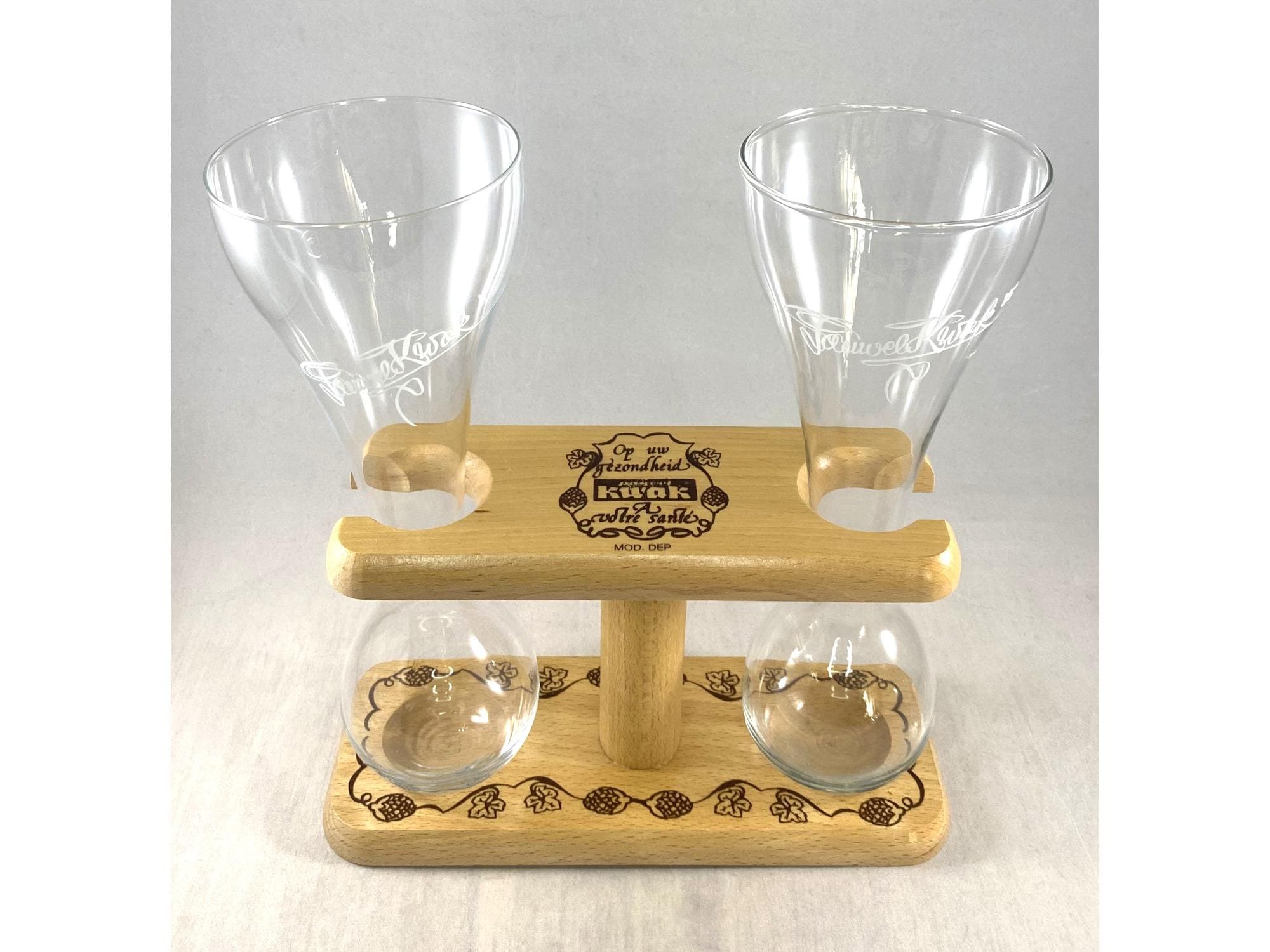 Pauwel Pouwel Kwak Belgisch Bier Glazen Duo en casa estándar (957)